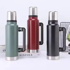 Large Capacity Vacuum Flask, Insulated Thermos, 1300ML Stainless Steel Water Bottle, Portable Leak Proof Water Bottle, Drinking Cup for Home Office Outdoor Camping, Drinkware