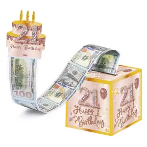 Surprise Birthday Party Theme Decoration Cash Pull Money Box, Holiday Party Atmosphere Setup Prop Gift Box, Fun Event Decorations