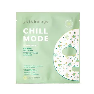 Patchology Chill Mode Calming Hydrogel 3 Face Masks – Nourish & Restore with Cannabis Seed Oil, Rhodiola, Reishi & Snow Mushroom, Soothing Skincare skin care products face care  products
