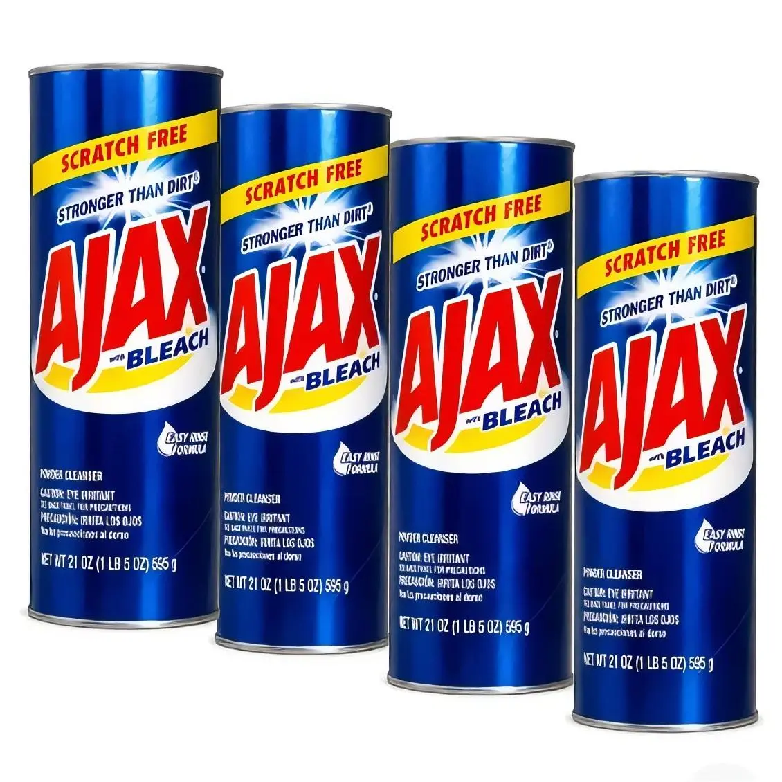 Ajax Scratch Free Bleach Powder Cleaner 21 oz Stronger Than Dirt Easy Rinse Formula