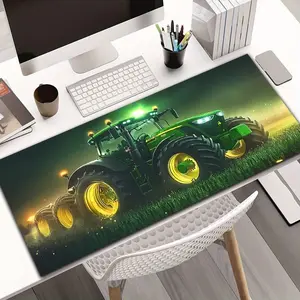 Silica Mud Gaming Mouse Pad, Realistic Tractor Design, Smooth Surface, Non-Slip Rubber Base, Washable, Durable, Ideal for Esports