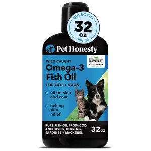 Pet Honesty Omega 3 Fish Oil For Dogs - 32 Ounce Bottle