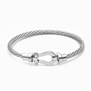 Men’s Stainless Steel Cable Bracelet – Industrial Clasp Design