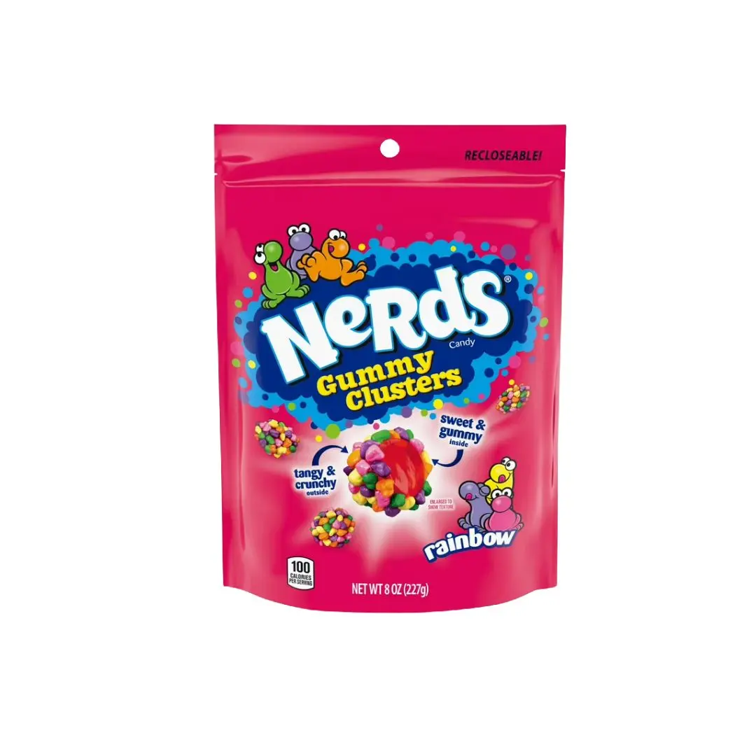 Nerds Rainbow Clusters Sweet Candy Bag - Chewy-Crunchy Chewable Assorted Flavors, Novelty Treat for Candy Shop, Nassau Snack