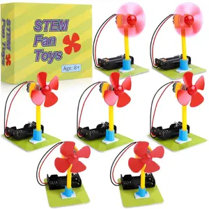 STEM Toys Science Kits, 7 Bulk Electric Circuit Kit for Kids Classroom, STEAM Activities Crafts Electrical Experiment 2nd 4th 5th Grade STEM Gifts, Build a Fan Activity Projects School Party Favors