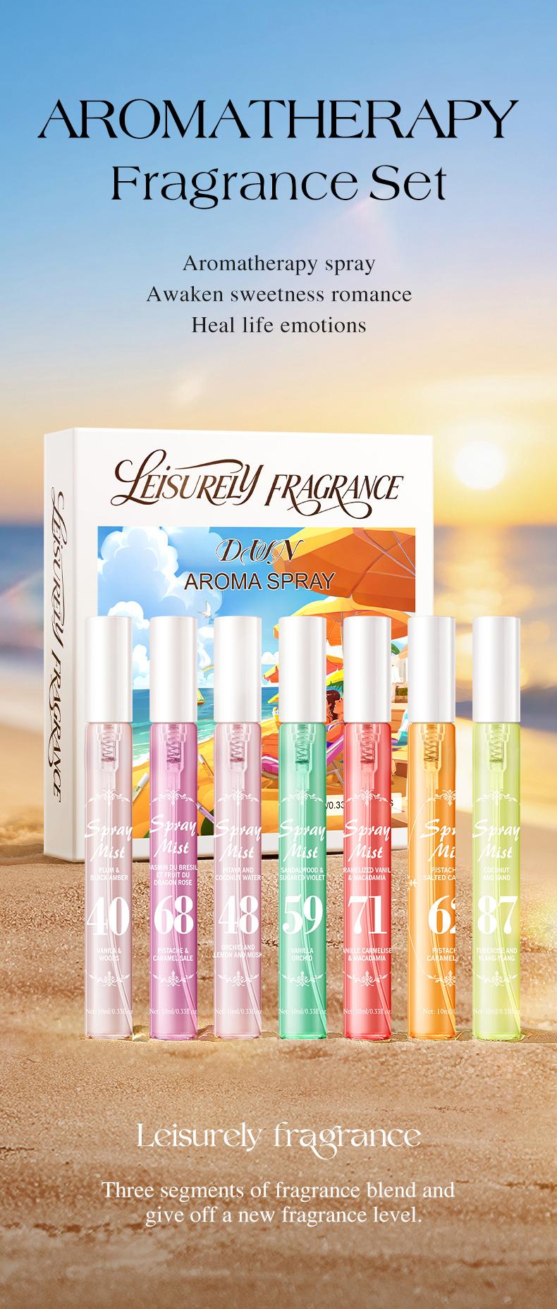 Limited Edition Summer Brazilian Perfume Spray Set, Elegant Perfume Mist, Floral & Fruity Scents, Fragrance Sprays, 10 Bottles, Natural Fresh Scent, Ideal for Travel, Home, Office Use, Multi-Vial Fragrance Sets, Set Fragrance Sets