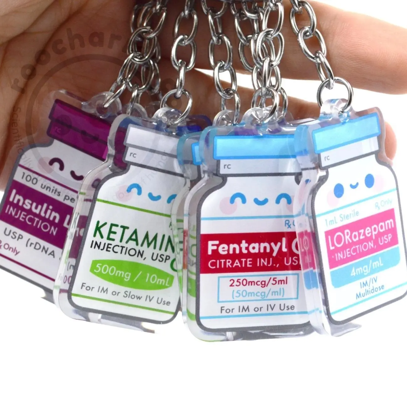 Medication Vial 2in Acrylic Keychain, Funny Gift For Nurses, Pharmacists, Pharmacy Techs, Medical Students, Nurses Week Gifts Under 10, CPhT