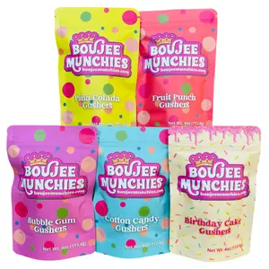 Boujee Munchies Sweet Gushies Bundle - Cotton Candy - Bubble Gum - Piña Colada - Fruit Punch - Birthday Cake Coconut Snack Coconut Snack