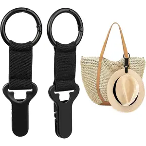 2 Pack Travel Hat Clip for Bags – Hands Free Hat Holder for Backpack, Luggage & Handbag – Secure Hat Travel Accessory