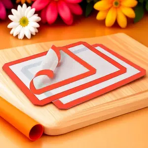 Non-stick Silicone Baking Mat, Reusable Heat Resistant Baking Mat, Multifunctional Baking Tool Mat for Home Kitchen & Bakery, Tin