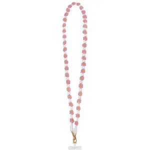Cherry Blossom Crossbody Crocheted Phone Lanyard