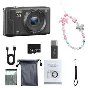5k Digital Camera 72mp Ccd Sensor, WiFi Auto Focus Hybrid Cam, Buit-In Flash, SD Card Supported, Automatic Exposure, Specialty Skill Level