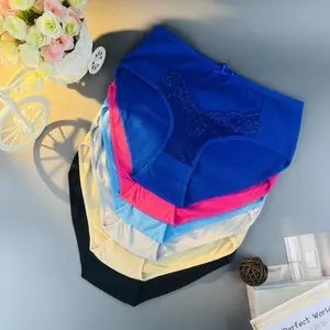 6PCS/LOT Lace Women's Panties Underwear Waist Solid Color Mom Pants Women Briefs