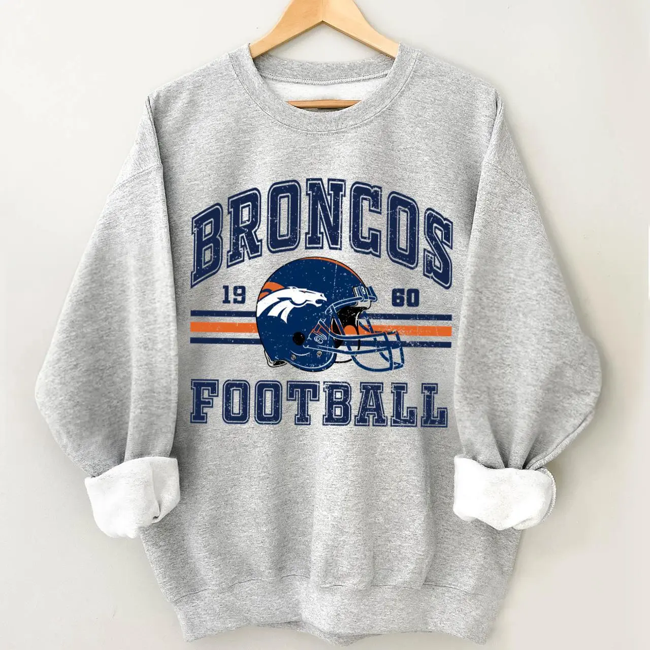 Vintage Denver Football Crewneck Sweatshirt, Denver Football Fan Gifts Sweatshirt, Unisex Gifts For Football Fan