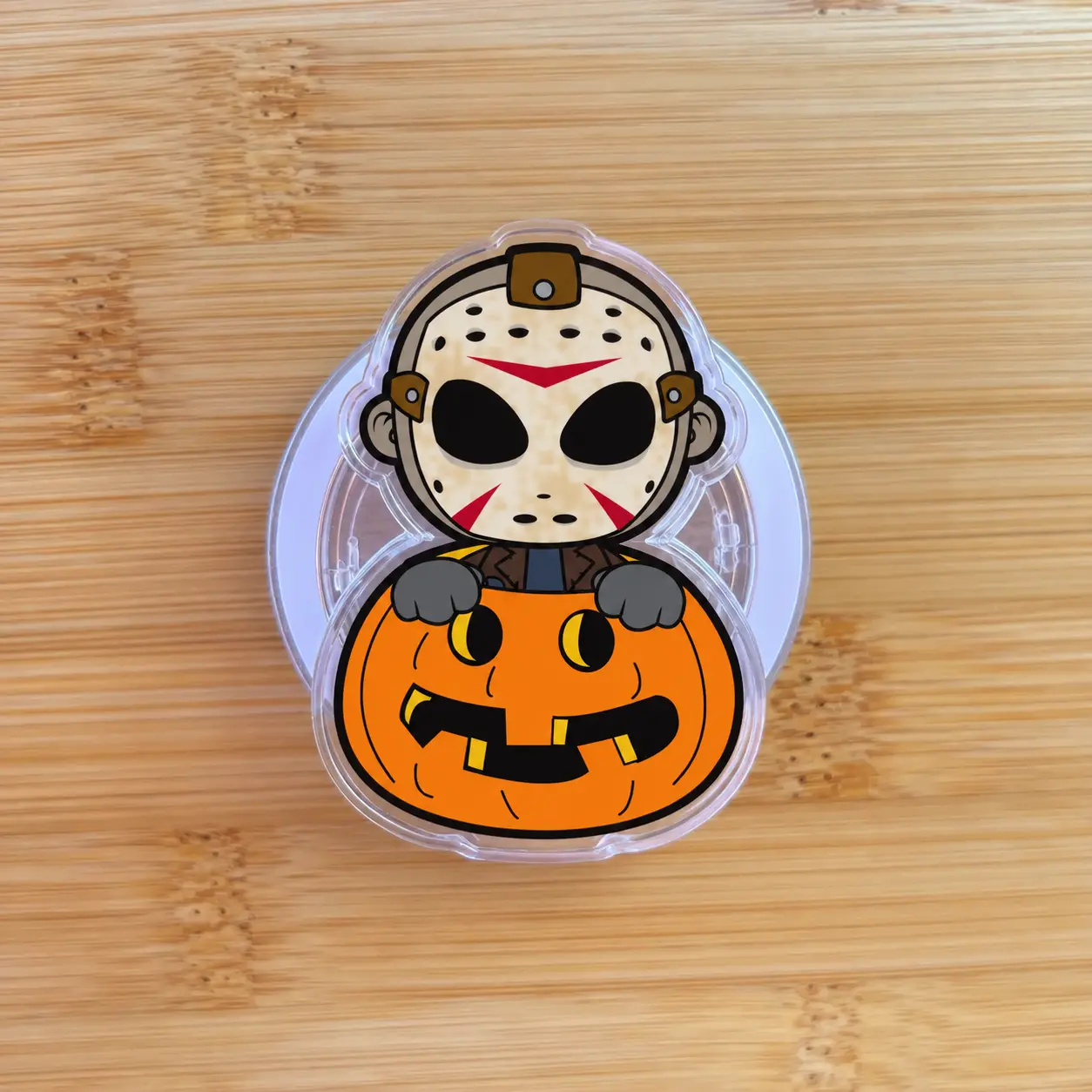 Jasonn Voorhees Halloween Pumpkin MagSafe Phone Grip, Horror Mask Magnetic PopSocket, Spooky Pumpkin Phone Grip, Scary Halloween Phone Accessory, Horror Lover Gift Idea