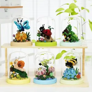 Insect Flower Building Block Set, Creative Micro Part Bees Butterflies Dragonflies Ladybugs Model, Kids Adult Educational Toy, Stem Building Blocks, Perfect Holiday Gift