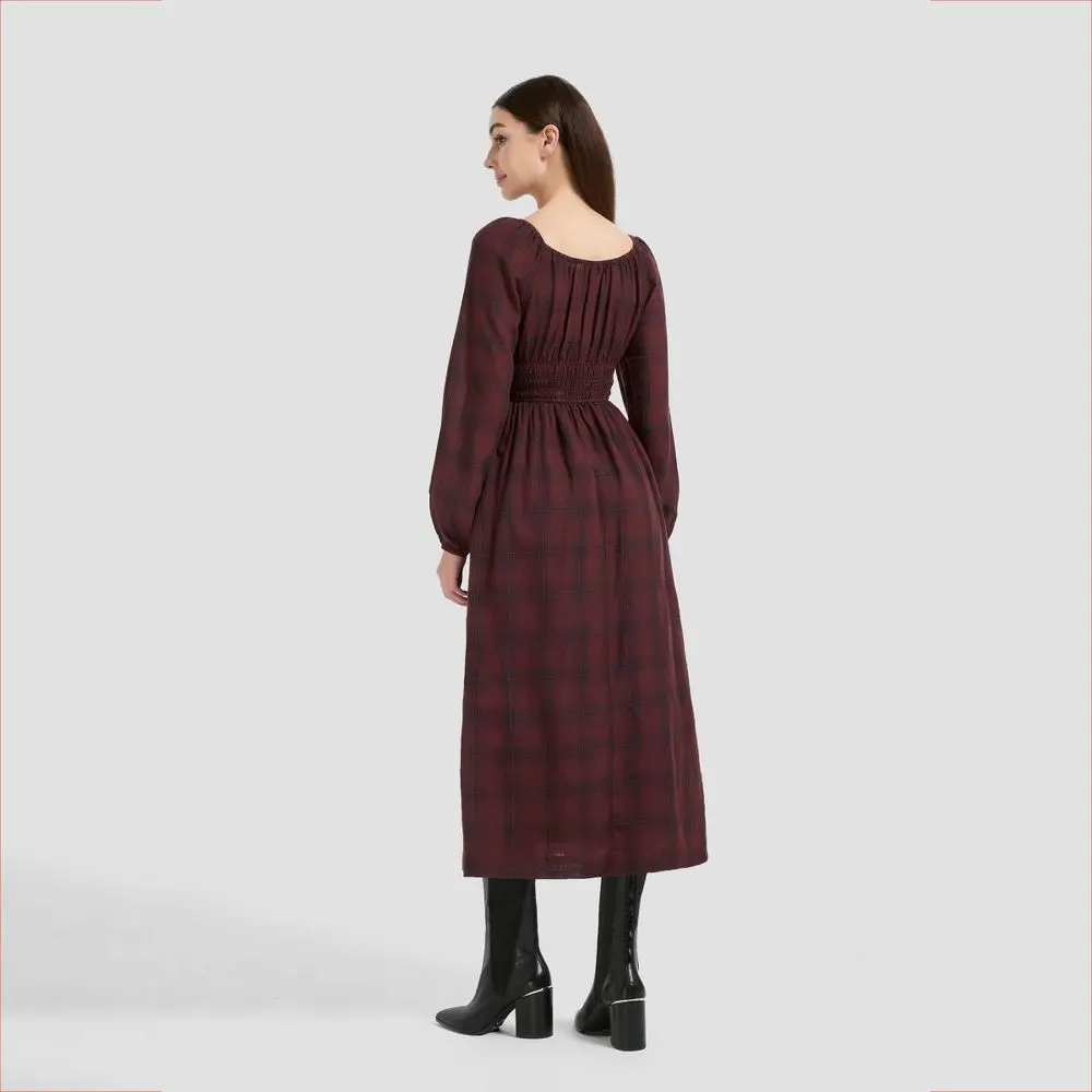 Women's Long Sleeve Midi A-Line Dress - Universal Thread - TikTok Shop