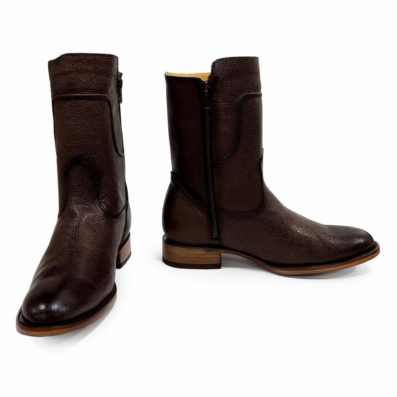 004 Handmade Western Zip Boots Genuine Leather | Men's Western Boots | TikTok Shop Exclusive