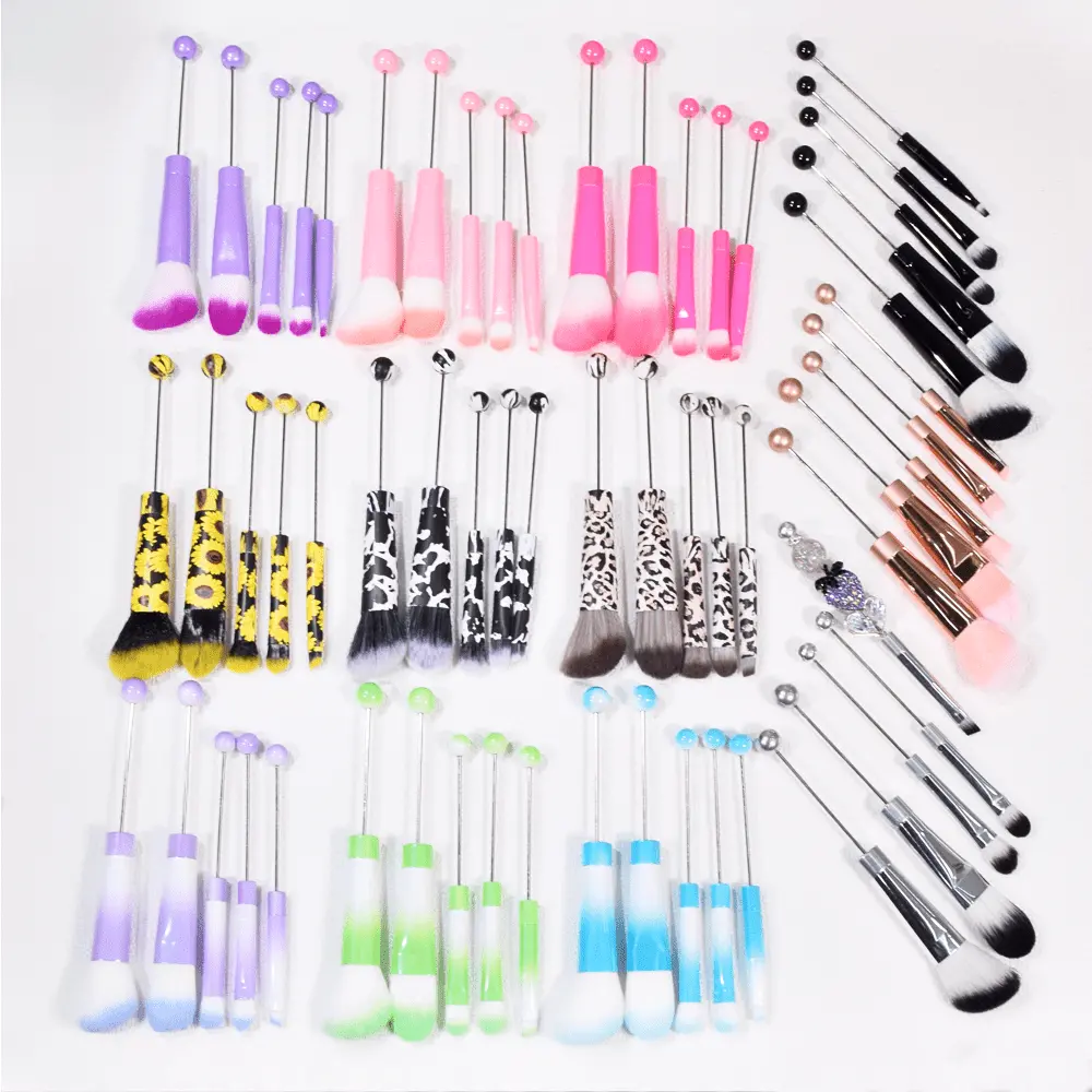 6sets (30pcs)Beadable Makeup Brushes Set, Cosmetic Brushes, Eyeshadow Brushes, Concealer Brush, DIY Crafting Wedding Mather's Day Gift summerwins Makeupbrushes Beauty Tool Set