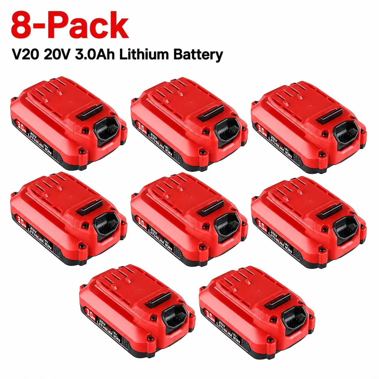 3.0Ah 20V Replacement Battery for Craftsman V20 Tools, Lithium-Ion Rechargeable Power Tool Battery Pack with LED Battery Indicator