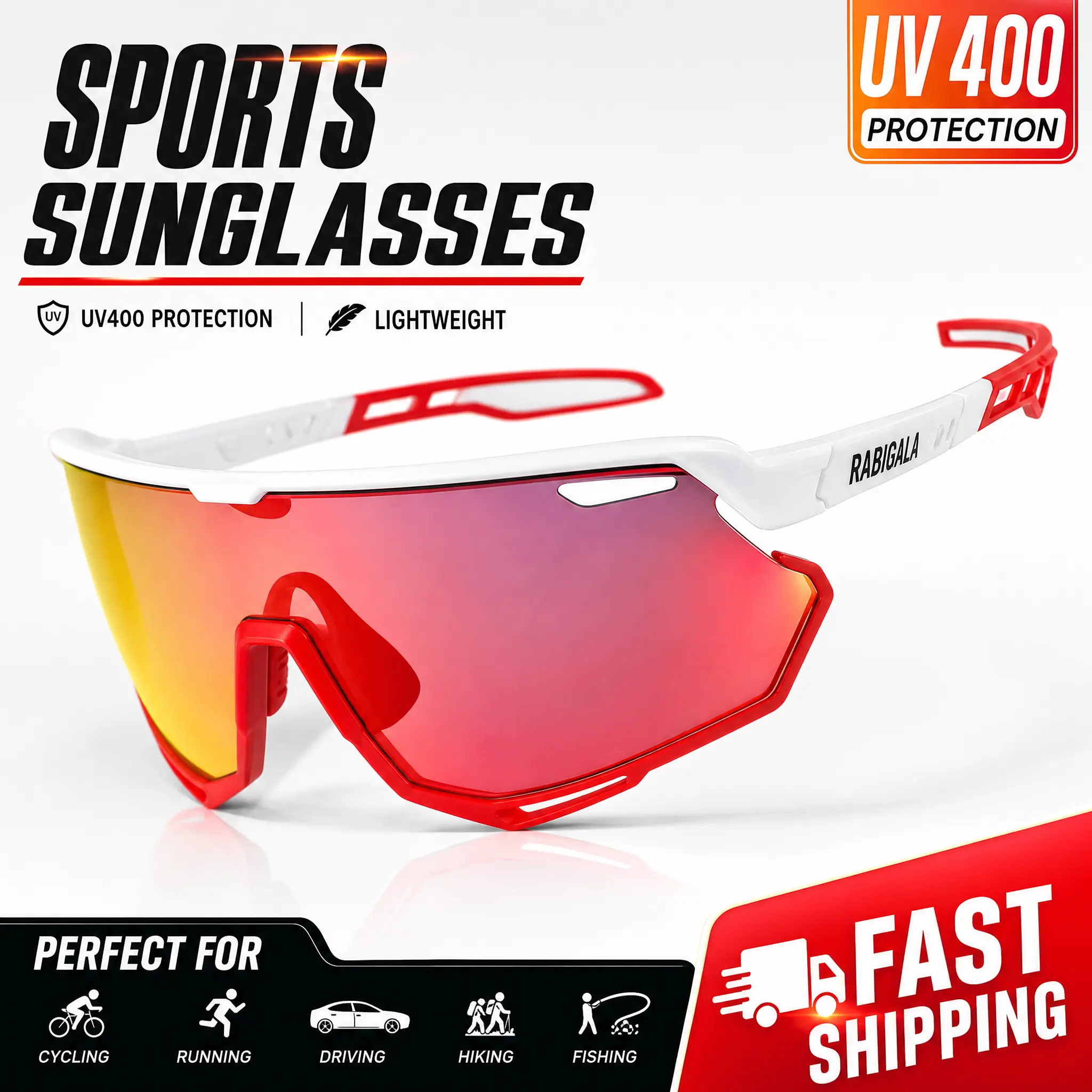 Pink Women's Sport Sunglasses Oversized Shield Cycling Running Glasses UV Protection Outdoor Fashion Eyewear
