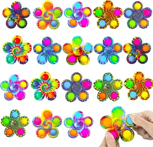 Summer Gift 9 PCS Fidget Spinner Toys Bulk for Kids, Pop Fidget Toy Party Favor Travel Activities Anxiety Stress Relief Toy