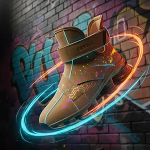 Men's Athletic Casual Boots Anti-Slip Training Shoes with Perforated Sole All Season Comfort Adjustable Lacing Design Lightweight Running Sneakers for Sports and Daily Wear