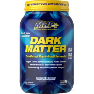 MHP Maximum Human Performance Dark Matter Blue Raspberry 20 Servings 3.44lbs Post Workout Recovery Accelerator with Multi Phase Creatine & 6g EAAs