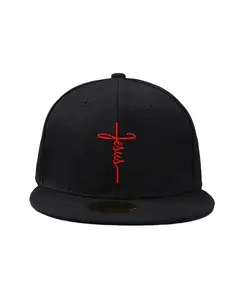 Unisex Cross Embroidery Hip-Hop Cap, Fashionable Sports Baseball Cap, Adjustable Casual Hat, Suitable for All Seasons, Travel, Beach, Party, Adjustable Snapback Cap, Flat Bill Hat