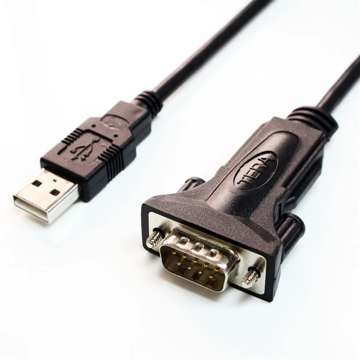 Tera Grand 6' Premium USB 2.0 to RS232 Serial DB9 Adapter Cable with Male Thumbscrews