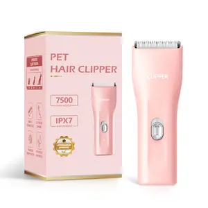 Pet Clippers, Dog Hair Grooming Low Noise, Rechargeable Cordless Cat Shaver with Ceramic Blade,Portable Pet Hair Trimmer for Matted & Long Hair
