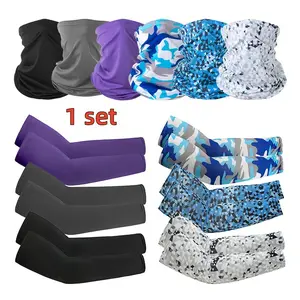 Summer New Fashion Outdoor Hiking Scarf Headband Sleeve Set, UV Protection, Multi-Use, Ideal for Running, Fishing, Camping
