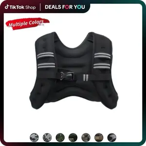 Weighted Vests-6/8/12/16/20lbs Pouch&Reflective Stripes&Adjustable Straps for Men&Women|Workout enhancer for Motivational walking,Strength Training,Running,Home Workouts