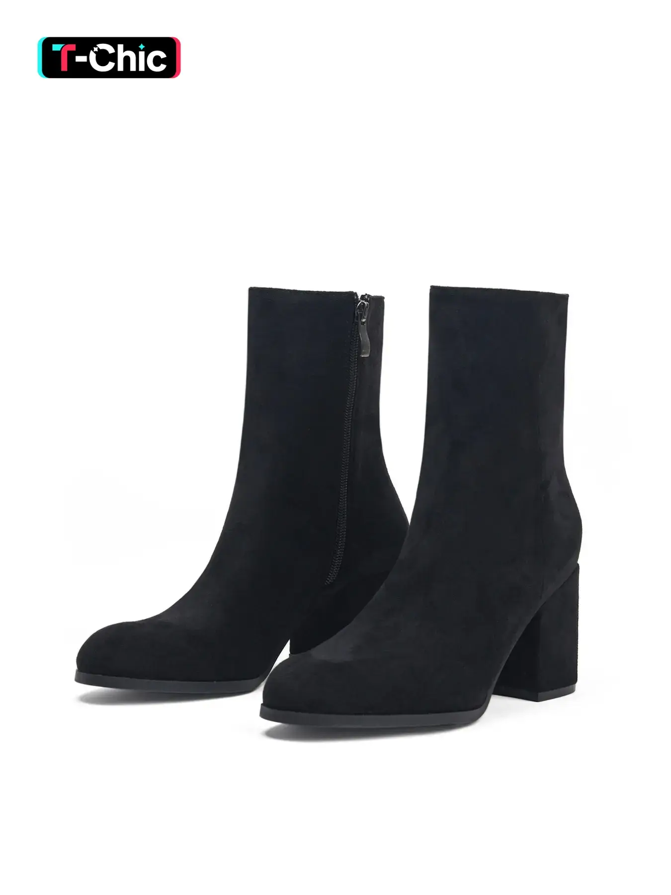 Women's Pointed Toe Ankle Boots, Elegant Boho Style Stiletto High Heels, Side Zipper Chelsea Boots for Fall & Winter Parties, Stiletto Heeled Boots