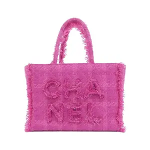 Pre-owned CHANEL Tweed Tote Bags Wool Bag