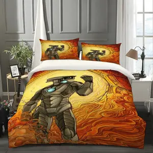 3pcs Skibidi Toilet Printed silky-textured polyester three-piece set, with unique interpretation of holiday-themed patterns. It is an excellent choice for exquisite Christmas gifts. It is suitable for and in, 1 Duvet Cover + 2 Pillowcases (No Insert)