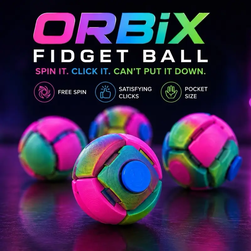Orbix Click Ball – Spin. Twist. Repeat. Desk decor COLORS VARY
