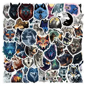 Wolf Stickers Decals for Laptops Phones Phone Case Scooter Consoles Walls Luggage Case Books Journal - 60 Pack Stickers Featuring Various Wolf Designs Smartphone Cellphone Cover Screen Protector Protection Casing
