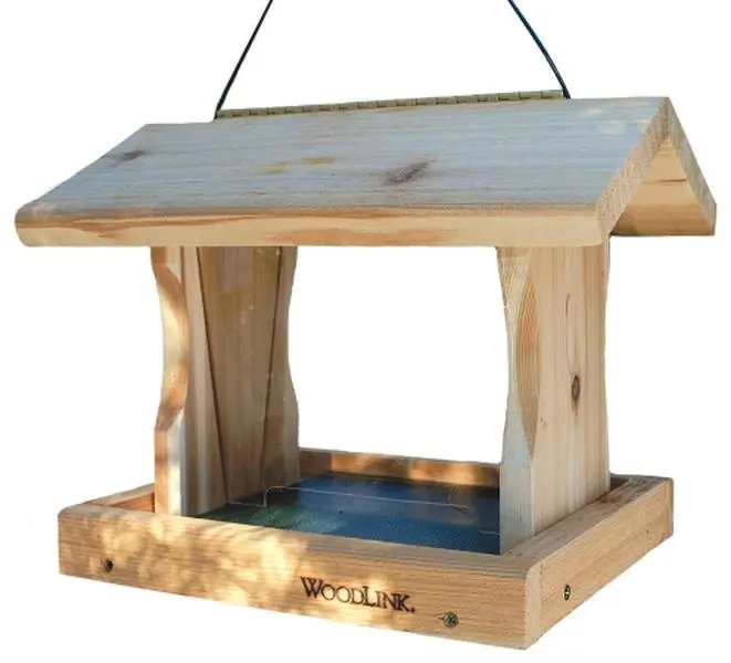 212 MAIN Premium Cedar Wood Hanging Wild Bird Feeder - Natural Outdoor Pet Supplies Bird Feeding Station, Hanging Bird Feeder