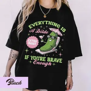 Inappropriate Shirts For Women, Raunchy Cucumber Shirt, Adult Humor Tee, Funny Gag Gift, Girls Trip Tshirt Exchange, Dirty Humor ShirtKnitted pure cotton comfortable T-shirt