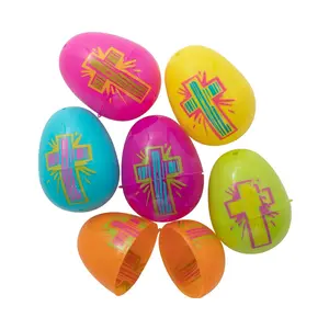 2 1/4" Bulk 72 Pc. Bright Religious Plastic Easter Eggs