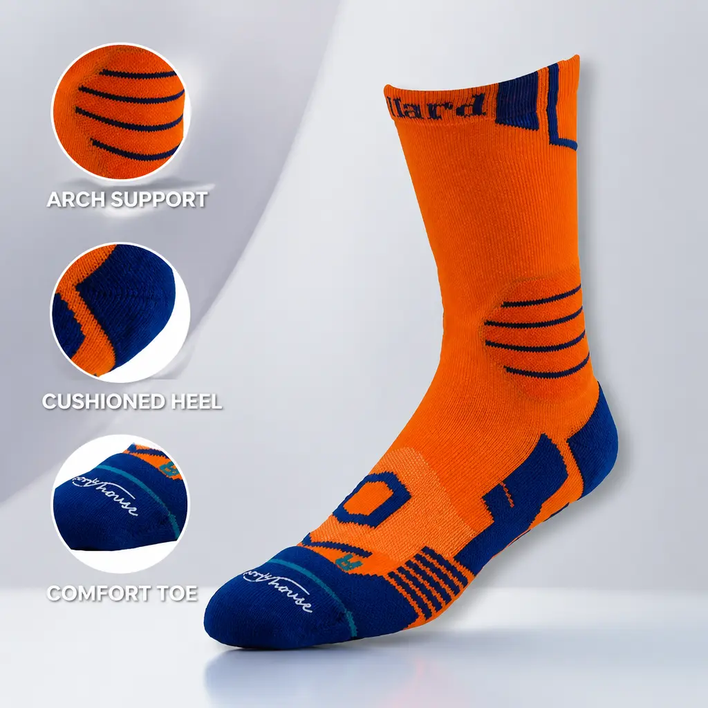 3 piece of Lillard 6.0 - Men's Anti Odor & Antibacterial Basketball Socks tube socks basketball breathable comfortable sport sock grip outdoor short,Grip Design for Casual Sports, compression   socksgrip socks for soccer