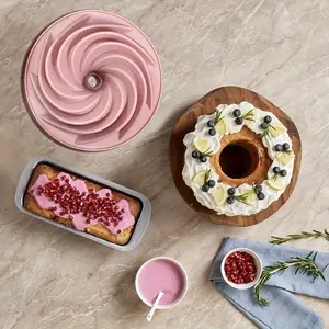 Spiral Silicone Cake Mold, Heat Resistant Non-Stick Baking Mould for Fluffy Cakes, Mousse & Desserts, Perfect for Home Baking & Parties