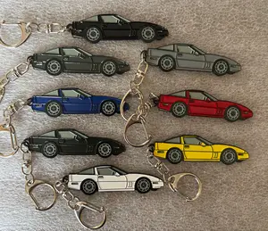 Corvette C4 Coupe Keychains 8 colors available enamel on metal
