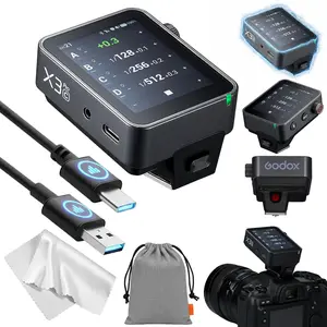 GODOX X3 PRO X3PRO TTL Wireless Flash Trigger with Bluetooth Integration & APP Control Touch Screen 2.4GHz Wireless X System Pro Shooting Modes Shutter Control Fast Charging