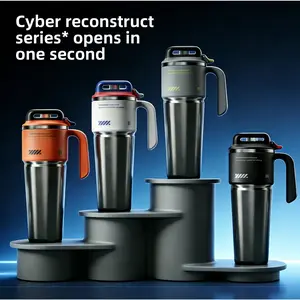 1000mL Stainless Steel Insulated Tumbler with Handle – Leakproof Travel Mug for Car, Keep Drinks Hot/Cold Drinkware