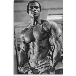 Portrait of Serge Nubret, An Artistic Poster of A French Bodybuilder Poster Decorative Painting Canvas Wall Art Living Room Posters Bedroom Painting