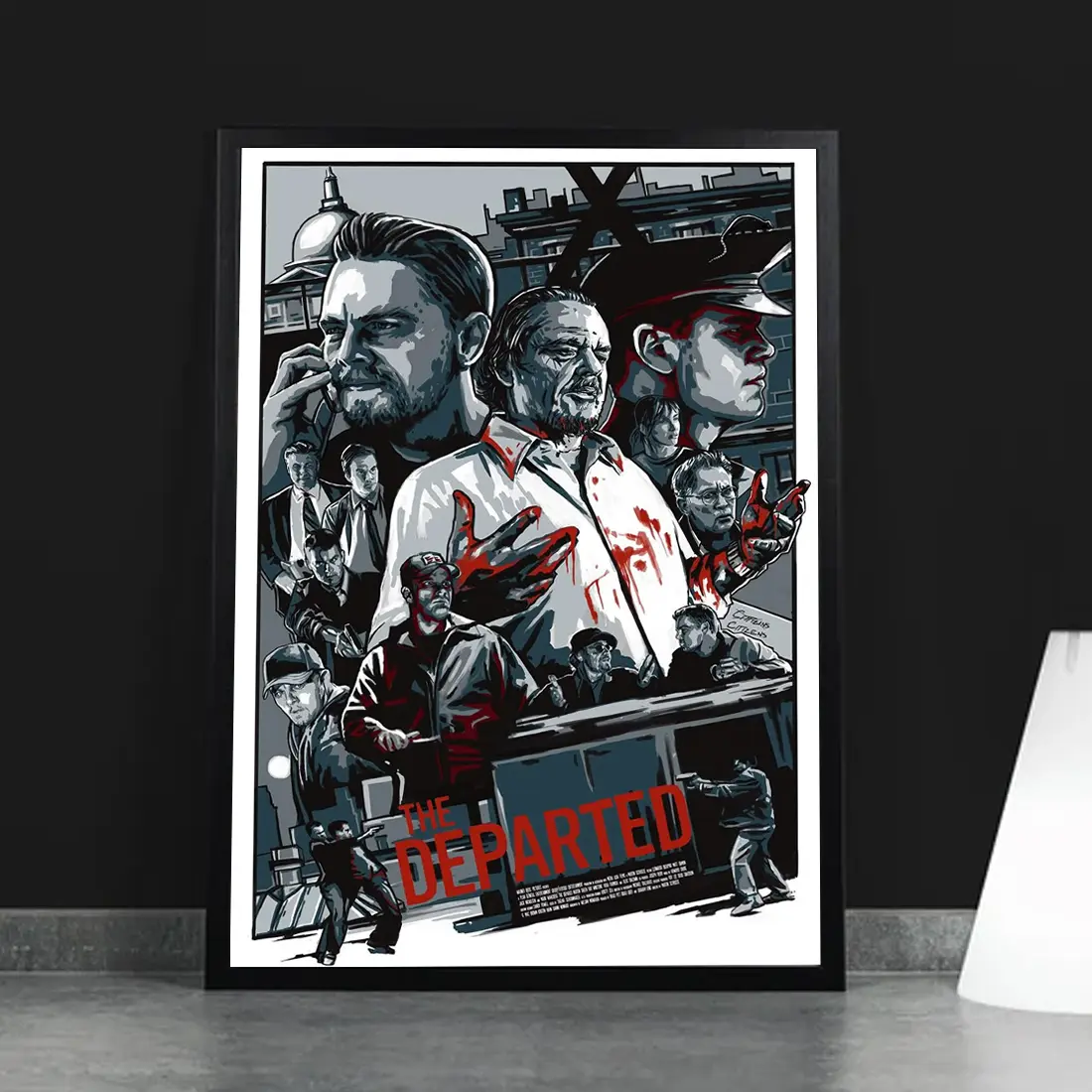 The Departed Movie Poster, Alternative Movie Poster Print, Martin Scorsese The Departed Posters, Leonardo DiCaprio and Jack Nicholson Poster