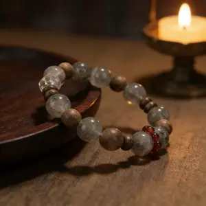 Natural Green Phantom Clear Quartz Bracelet Business Luck Wealth Expansion & Prosperity Energy LIMITED EDITION ONLY 5