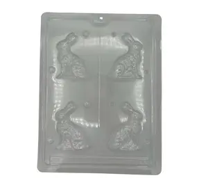 Sitting Easter Bunny Chocolate Mold – 4 Cavity Candy Mold